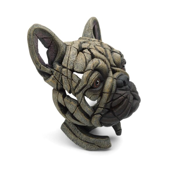 EDGE French BULLDOG Brown Bust Statue by Matt Buckley 12 x 9.5" - Picture 3 of 10